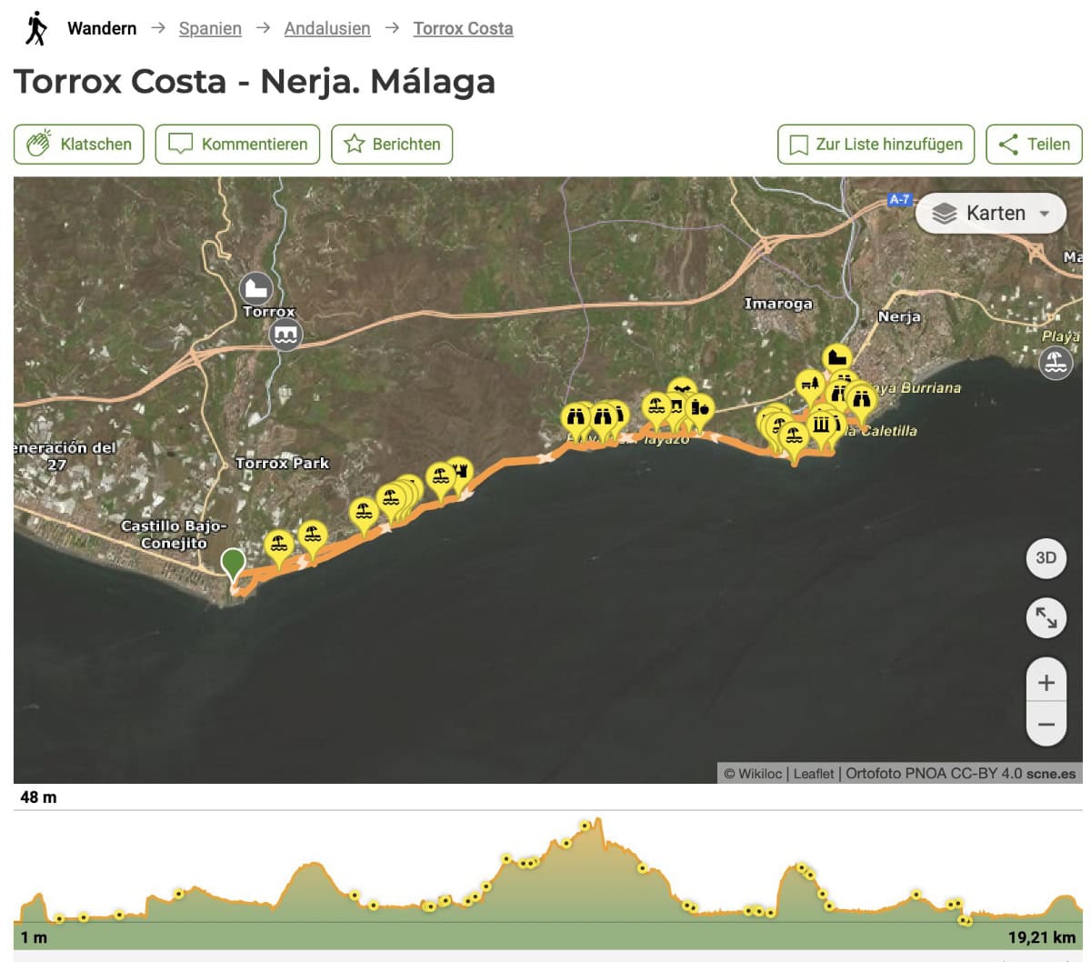 Torrox Costa Nerja wandern