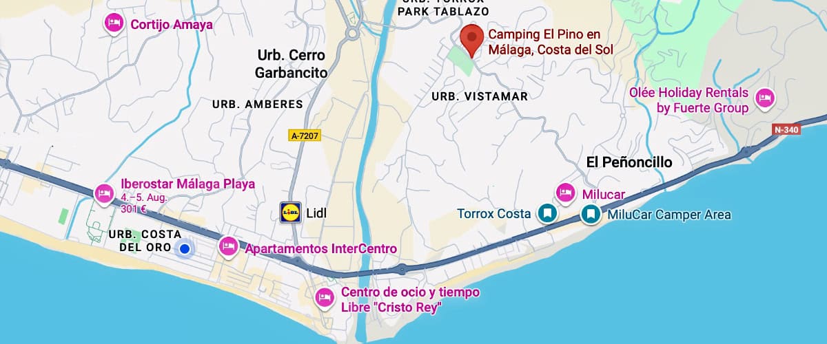 Motorhome Torrox Campsite Pitch Possibilities Motorhome Torrox Campsite Pitch Possibilities