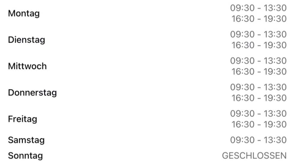 Horario de apertura Cielo